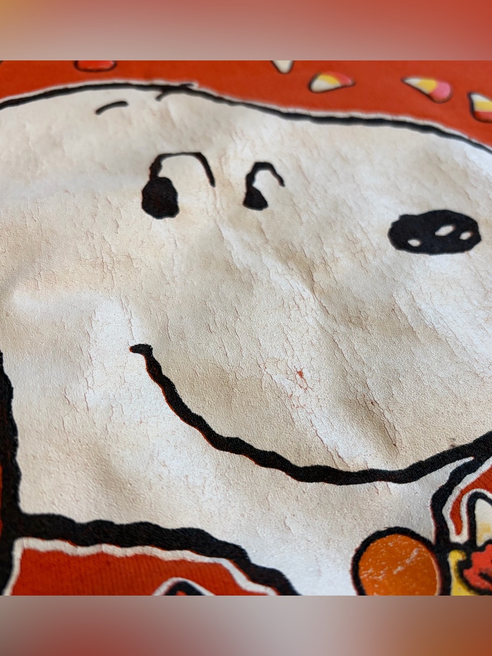 Vintage Peanuts Snoopy Halloween Sweater Crewneck Sweatshirt Size XL Baggy - Picture 3 of 7